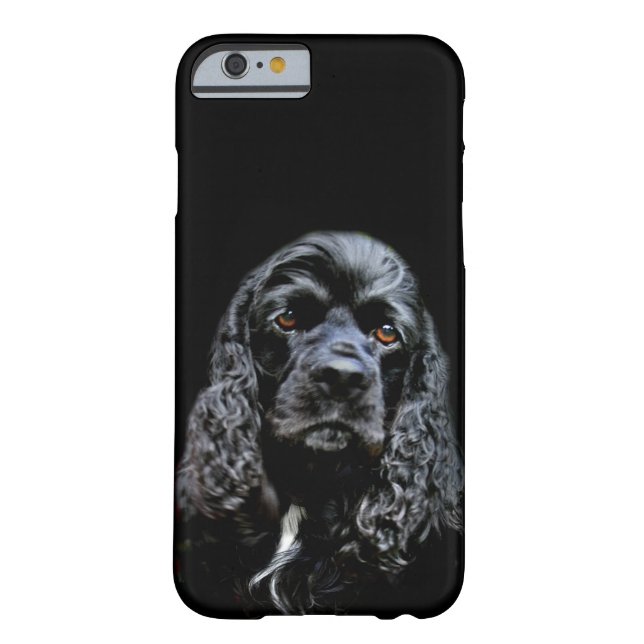 Capa Para iPhone, Case-Mate Cocker spaniel preto enfrenta (Verso)