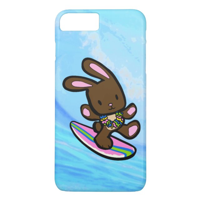 Capa Para iPhone, Case-Mate Coelhinho de Chocolate Hawaiian Surfing (Verso)