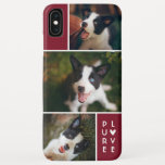 Capa Para iPhone Da Case-Mate Colagem de Fotos Moderna 3| Amor Puro| Castanheiro<br><div class="desc">Esta capa de telefone moderna com estilo contém 3 modelos de fotos para suas fotos favoritas!   Ela diz "PURE LOVE" no canto inferior direito e também tem um adorno cardíaco bonito. Excelente para amantes de animais de estimação ou qualquer um!</div>