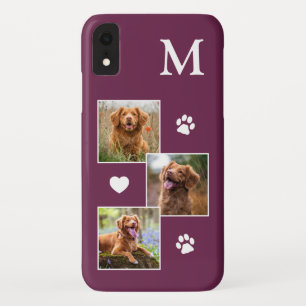 Capa Para iPhone Da Case-Mate Colagem de Fotos Pet Monograma Moderno Monograma M