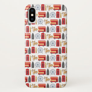 Capa Para iPhone X Colagem do ícone de Londres