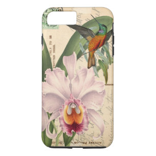 Capa iPhone 8 Plus/7 Plus Colibri e orquídea