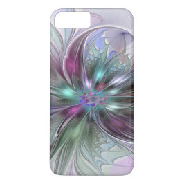 Capa iPhone 8 Plus/7 Plus Colorida Fantasy Abstrato Moderna Flor Fractal