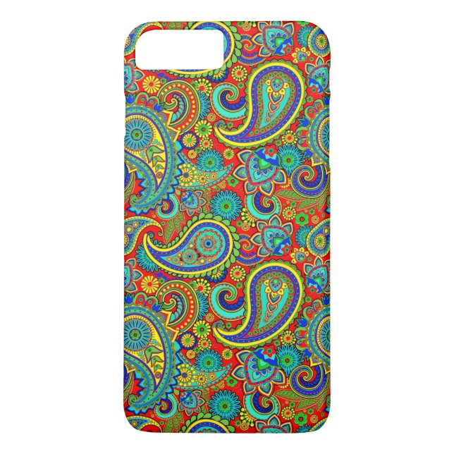 Capa Para iPhone, Case-Mate Colorida Retro Paisley (Verso)