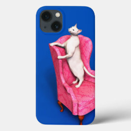 Capa para iPhone Case-Mate com gato oriental branc
