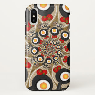 Capa Para iPhone Da Case-Mate Comida Engraçada De Arte Fractal, Tomates, Ovos
