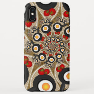 Capa Para iPhone Da Case-Mate Comida Engraçada De Arte Fractal, Tomates, Ovos