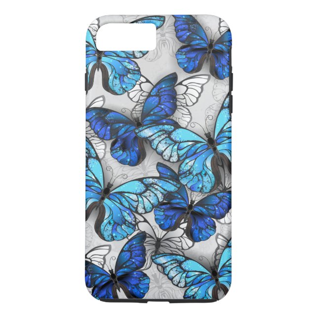 Capa Para iPhone, Case-Mate Composição de Borboletas Brancas e Azuis (Verso)