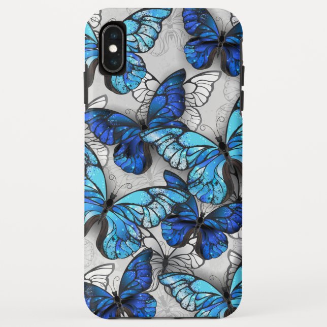 Capa Para iPhone, Case-Mate Composição de Borboletas Brancas e Azuis (Verso)