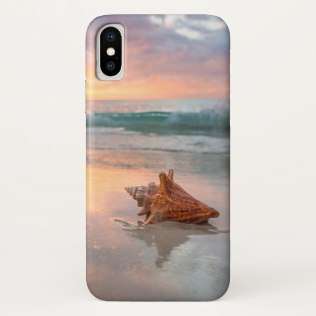 Capa Para iPhone, Case-Mate Conch Shell na praia | Jamaica (Verso)