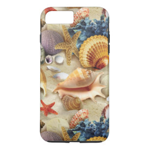Capa iPhone 8 Plus/7 Plus Conchas marítimas na praia