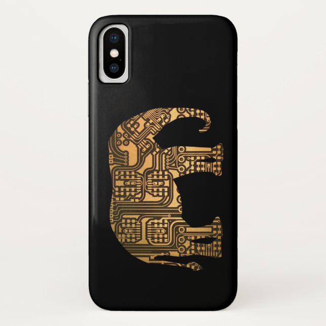 Capa Para iPhone, Case-Mate Conselho de Circuito de Elefante de Cobre (Verso)