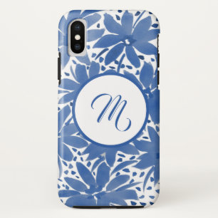 Capa Para iPhone Da Case-Mate Cor Azul Azul Com Monograma Personalizado