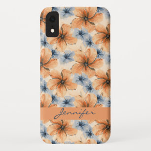 Capa Para iPhone Da Case-Mate Cor d'água laranja e azul floral