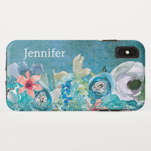Capa Para iPhone Da Case-Mate Cor de água rosa e lacrimejante floral personaliz