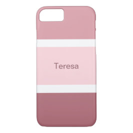 Capa iPhone 8/7 Cor-De-Rosa Personalizada E Branco Estimulado