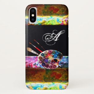 Capa Para iPhone X COR DO ARTISTA PALETTE MONOGRAMA Preto
