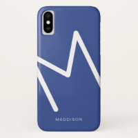 Cor Personalizada Inicial Abstrato Branco Azul