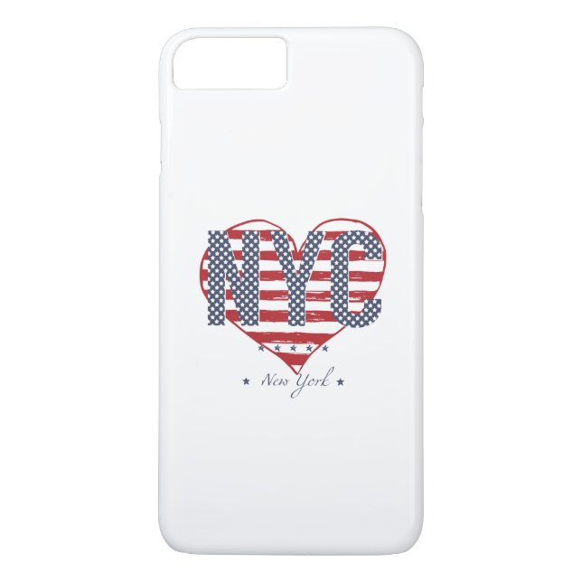 Capa Para iPhone, Case-Mate Coração da bandeira americana de NYC (Verso)