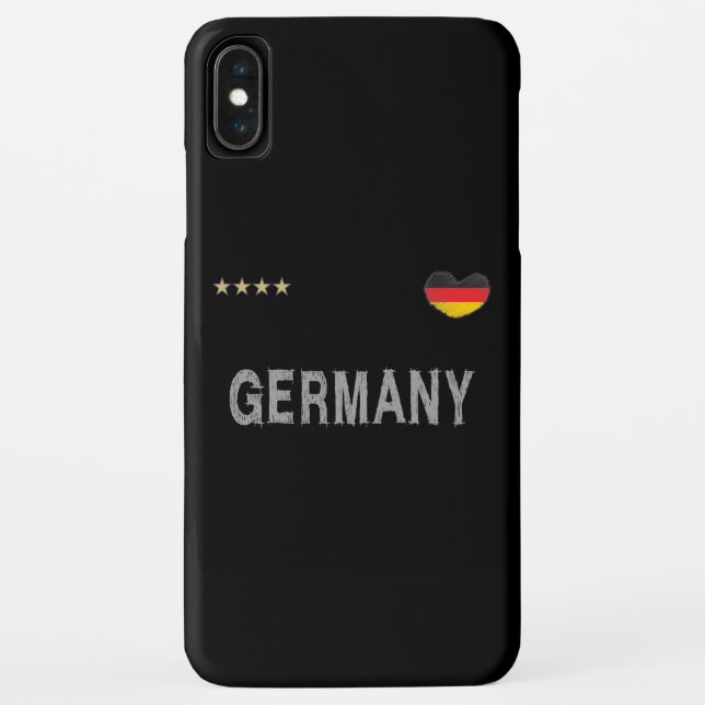 Capa Para iPhone, Case-Mate Coração de Camisa do Ventilador de Futebol da Alem (Verso)