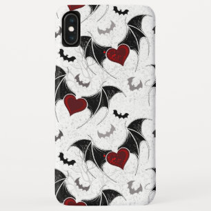 Capa Para iPhone Da Case-Mate Coração de Halloween com asas de morcego preto