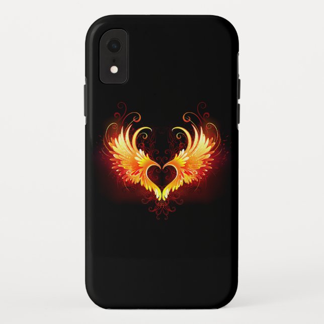 Capa Para iPhone, Case-Mate Coração do Anjo Fogo com Asas (Verso)