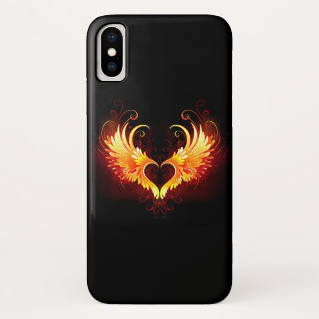 Capa Para iPhone, Case-Mate Coração do Anjo Fogo com Asas (Verso)