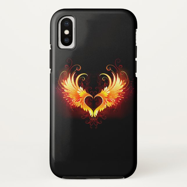 Capa Para iPhone, Case-Mate Coração do Anjo Fogo com Asas (Verso)