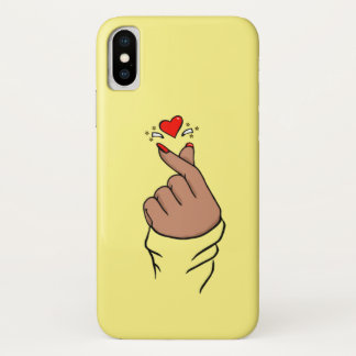 Capa Para iPhone Da Case-Mate Coração do dedo do Kpop Saranghae