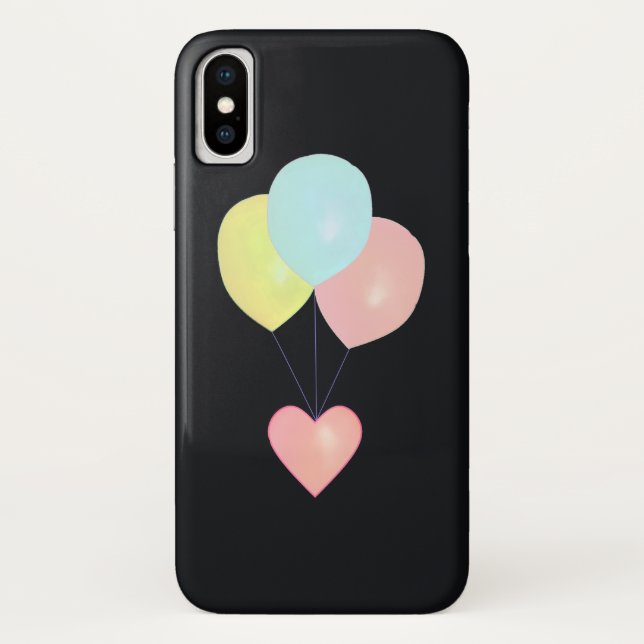 Capa Para iPhone, Case-Mate Coração e Balões (Verso)