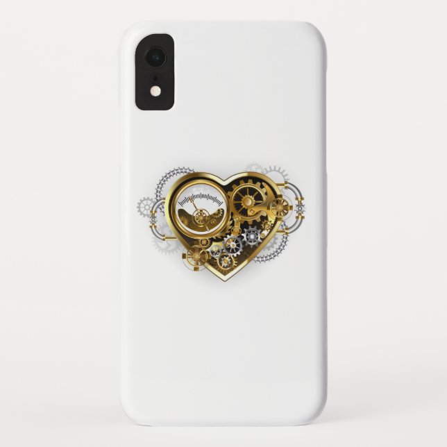 Capa Para iPhone, Case-Mate Coração Steampunk com Manômetro (Verso)