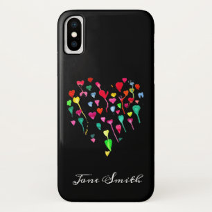 Capa Para iPhone Da Case-Mate Corações coloridos e coloridos arco-íris arte card