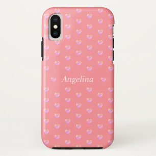 Capa Para iPhone Da Case-Mate Corações cor-de-rosa em rosa coral