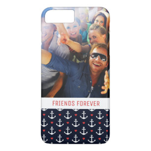 Capa Para iPhone Da Case-Mate Corações e teste padrão   das âncoras seus fot