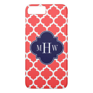 Capa Para iPhone Da Case-Mate Coral Red What Marroquino #5 Marinho 3 Monograma I