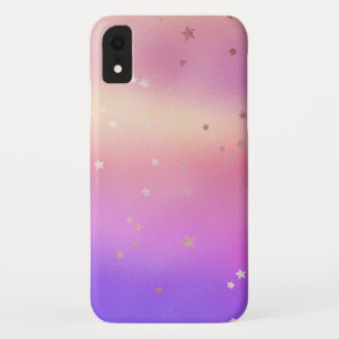 Capa Para iPhone Da Case-Mate Cores iridescentes com padrão de estrelas Douradas