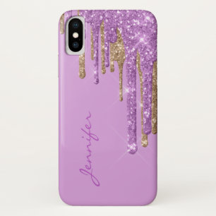 Capa Para iPhone Da Case-Mate Correio violeta e Dourado caso iPhone X de Drivers