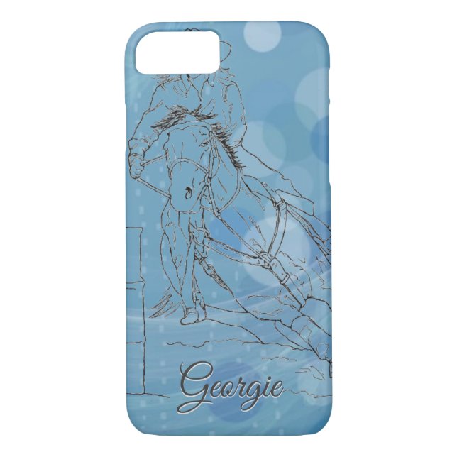 Capa Para iPhone, Case-Mate Corrida (Chuva Azul) (Verso)