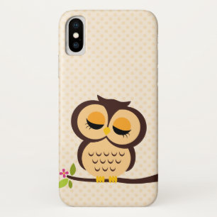 Capa Para iPhone X Coruja alaranjada adorável