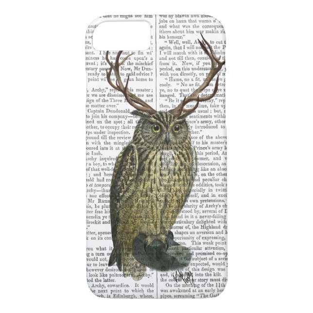 Capa Para iPhone, Case-Mate Coruja com Antlers simples 2 (Verso)