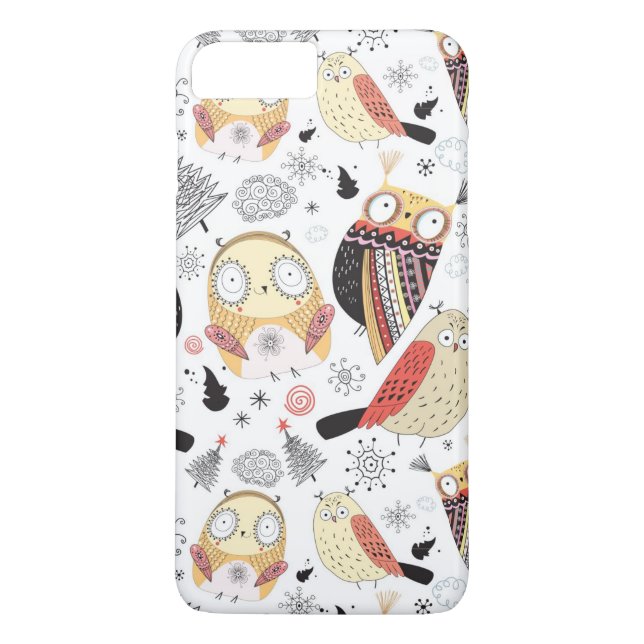 Capa Para iPhone, Case-Mate Coruja engraçada da textura (Verso)