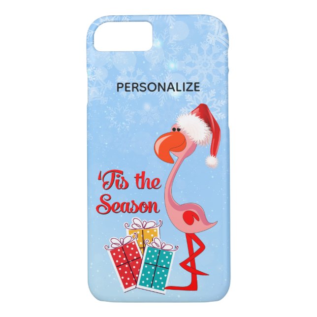 Capa Para iPhone, Case-Mate Costume do Natal do papai noel do flamingo (Verso)