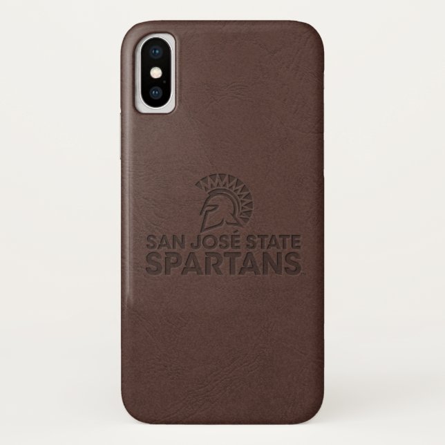 Capa Para iPhone, Case-Mate Couro de Spartans do estado de San Jose (Verso)