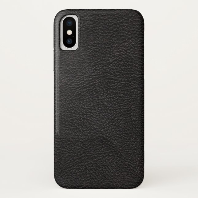 Capa Para iPhone, Case-Mate Couro Negro Texturizado (Verso)