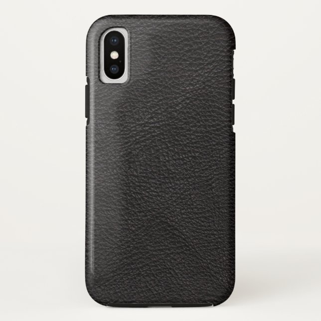 Capa Para iPhone, Case-Mate Couro Negro Texturizado (Verso)