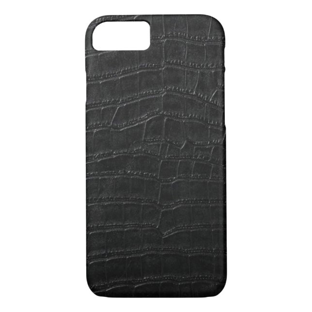 Capa Para iPhone, Case-Mate couro preto do jacaré (Verso)