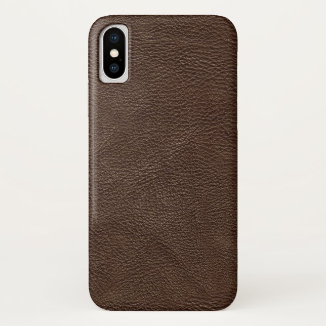Capa Para iPhone, Case-Mate Couro Texturizado Castanho (Verso)
