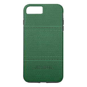 Capa Para iPhone Da Case-Mate Couro Verde Escuro, Vintage, Monogramas