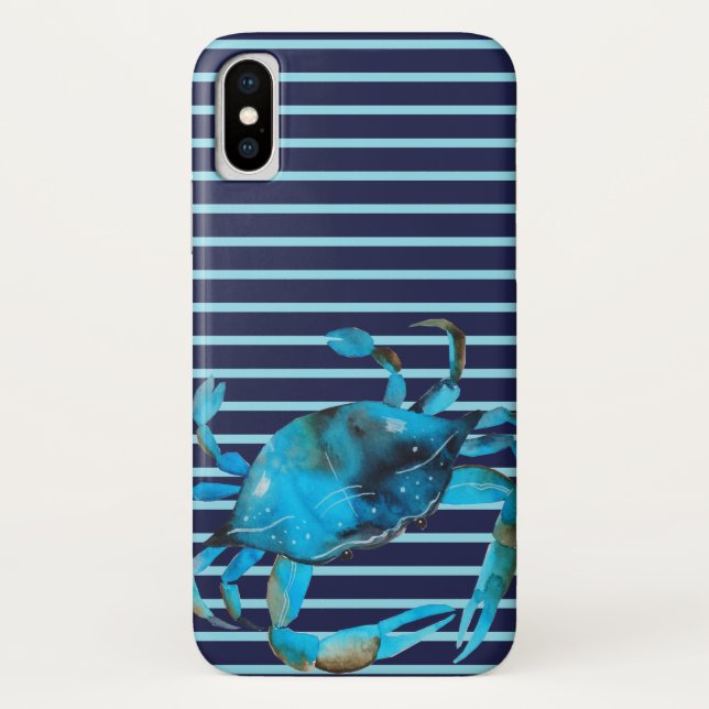 Capa Para iPhone, Case-Mate Crab-Aquarelas - Greve Náutica Verão (Verso)