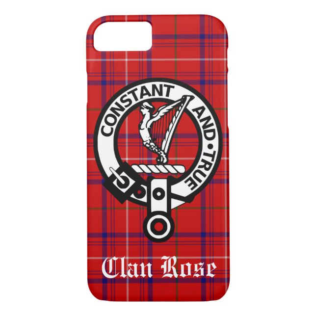 Capa Para iPhone, Case-Mate Crachá Clan Rosa Crest e Tartan (Verso)